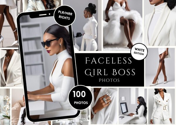 Faceless Girl Boss Photos- White