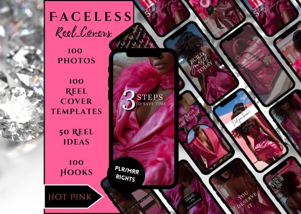 Faceless Reel Cover Bundle- Hot Pink - Image 4